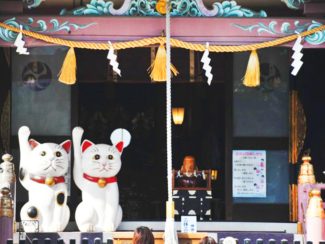 mèo Maneki Neko - Đền Gotokuji là nơi trưng bày hàng ngàn bức tượng Maneki Neko. Ảnh: Tokyoing