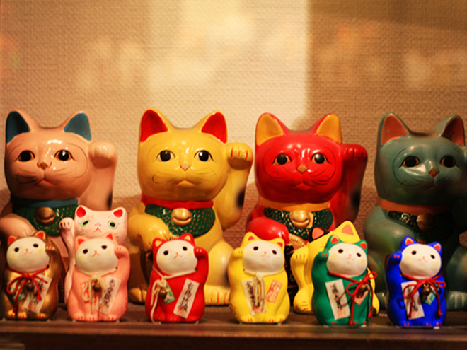 mèo Maneki Neko - Những chú mèo với màu sắc khác nhau lại mang những ý nghĩa khác nhau. Ảnh: Zing.vn