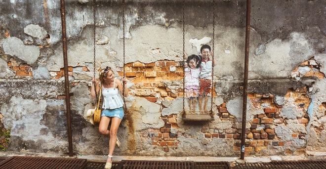 Du lịch ở Malaysia nhớ ghé Penang khám phá nghệ thuật đường phố -