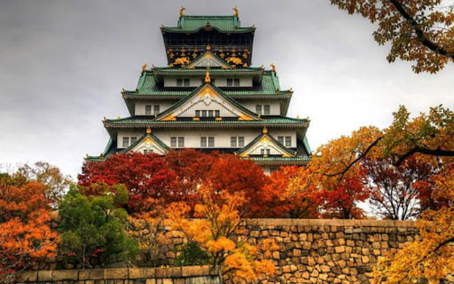 Tour du lịch Nhật Bản mùa thu: lâu đài Osaka
