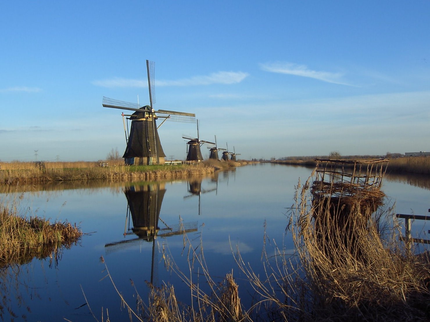 Cối xay gió tại Kinderdijk-Elshout - Windmills at Kinderdijk - Rotterdam - Hà Lan