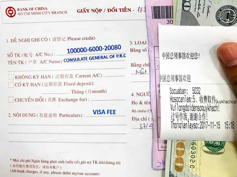 Kinh nghiệm xin visa Trung Quốc tự túc
